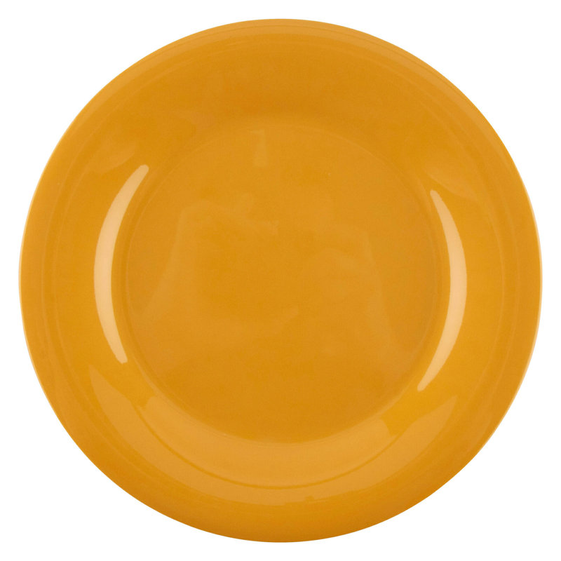  Assiette plate en mélamine 10,5 po, ensemble de 4, Jaune
