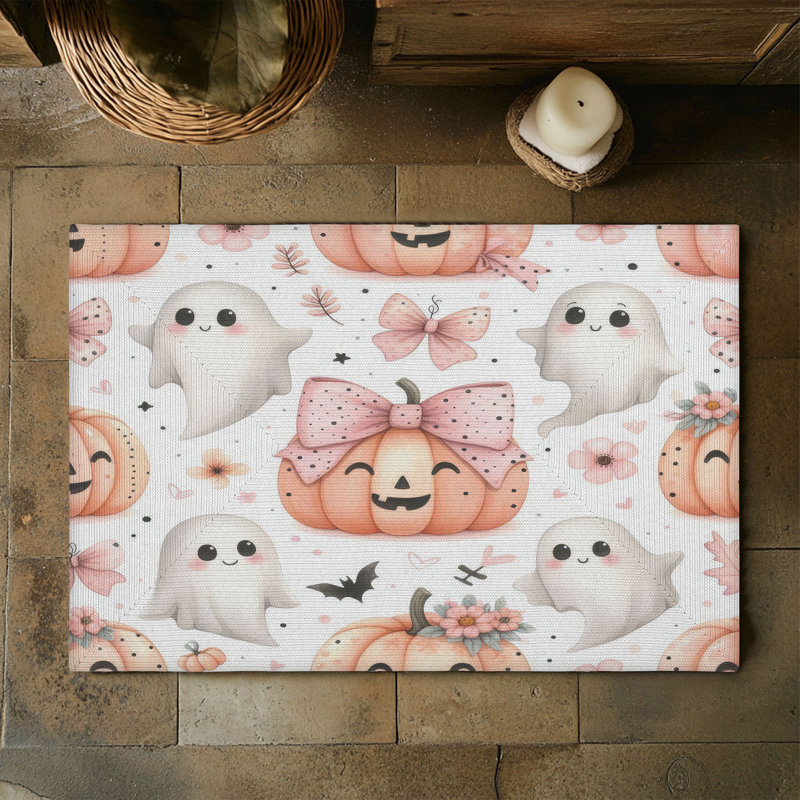Phantom Pumpkins Braided Rug, Rectangle 3' x 5'