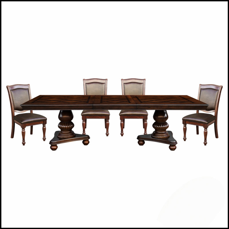 Table de hauteur comptoir blanche et cerisier foncé avec 2 tablettes inférieures, abattant latéral pour une cuisine polyvalente