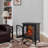 24" Electric Infrared Quartz Fireplace Stove with 3D Flame & Remote Control
