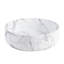 BB16-14A-303, lavabo intégré en céramique de Carrare blanc, bonde et robinet non inclus
