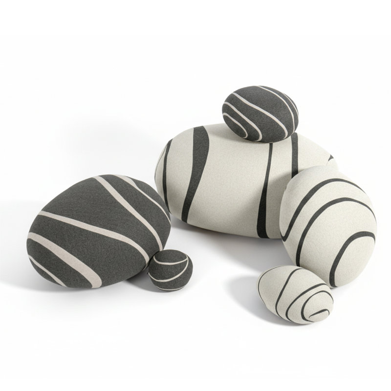 Coussins de sol WOWMAX, Beige/gris
