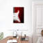 Abarca, guitare électrique moderne sur fond rouge-108454694