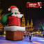 Cheminée gonflable géante père Noël Wellcomer - décoration de Noël-885042023