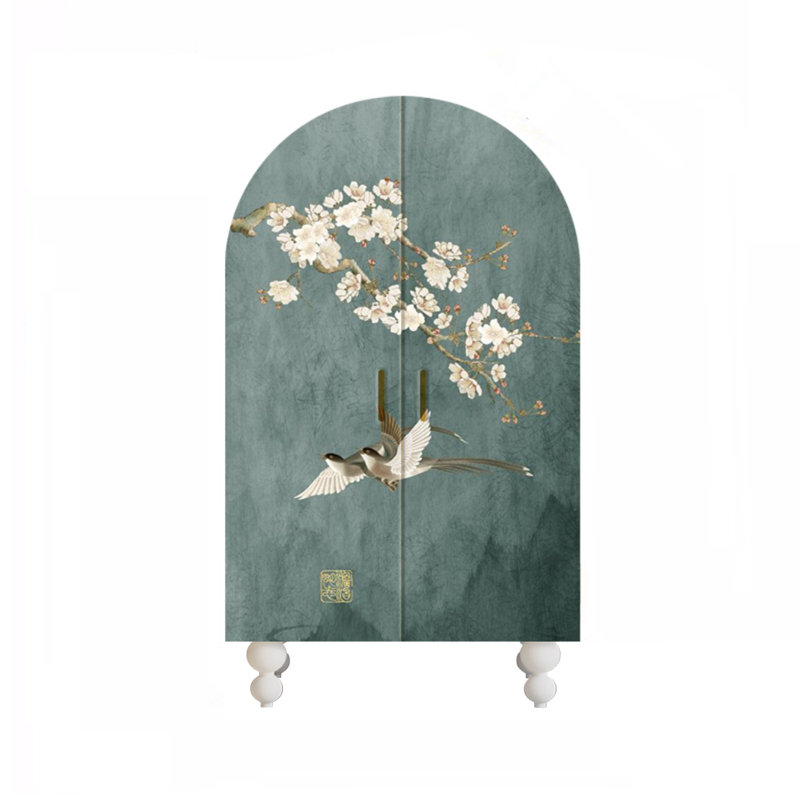 Armoire arquée avec tablettes et portes