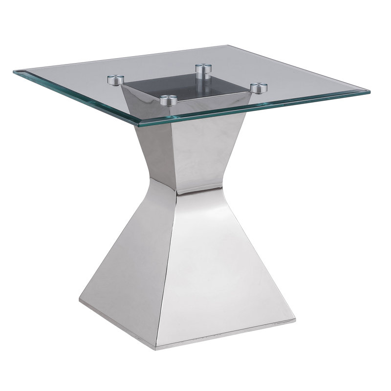 Table de bout en acier inoxydable Unaisah
