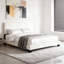Lit plateforme tapissier en lin-854191608