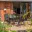 Harbour Housewares - Texteline Canvas Garden Chairs - Black