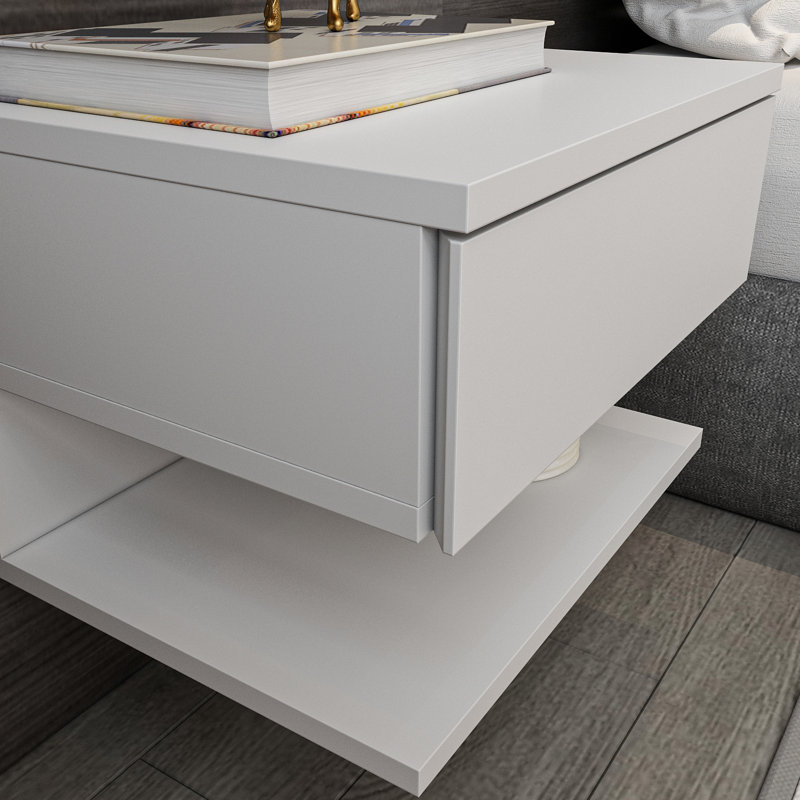 Juliette 45cm W Bedside Table, White