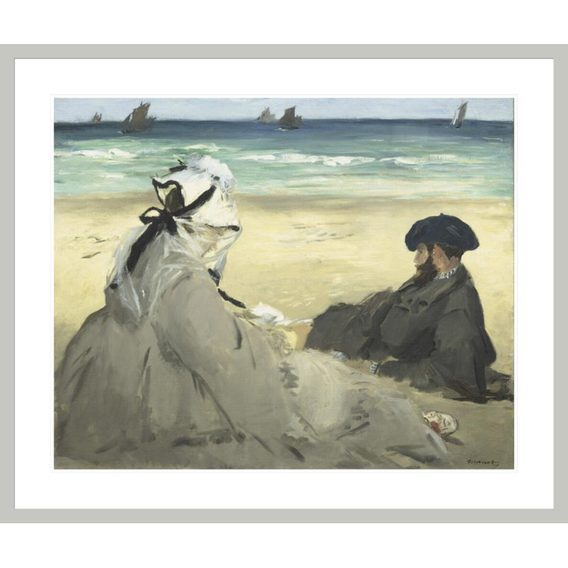 «On the beach» par Estampe numérique encadrée, 33.5" H x 39.73" W