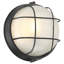 Double fixation Nauticis - cloison ronde de qualité marine - finition noire - abat-jour en verre givré - incandescente - 10 po-133039818-133039820-133039821