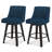 Counter Height Bar Stools, 26 Inch Seat Height Upholstered Swivel Bar Stools with Back Set of 2-94889869