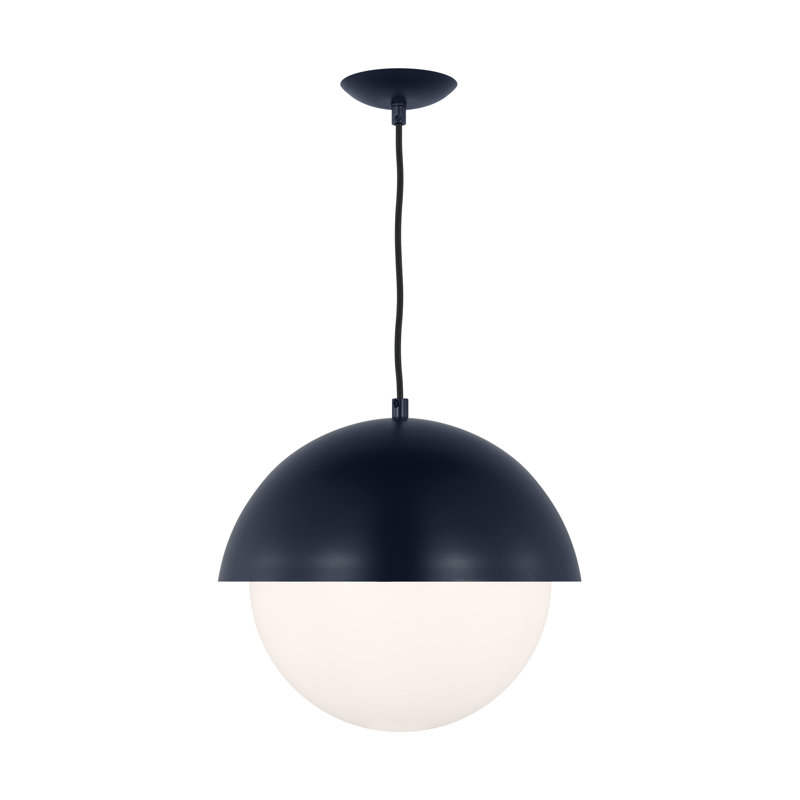 Grand luminaire suspendu 1 lumière Hyde, Bleu marine