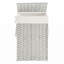 Panier à linge avec couvercle, panier à linge en rotin synthétique avec couvercle et poignées, 65,2 litres (17,2 gallons), doublure amovible et pliable, blanc nuage