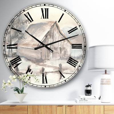 Swigart Farmhouse Barn Gray VII - Horloge murale de ferme