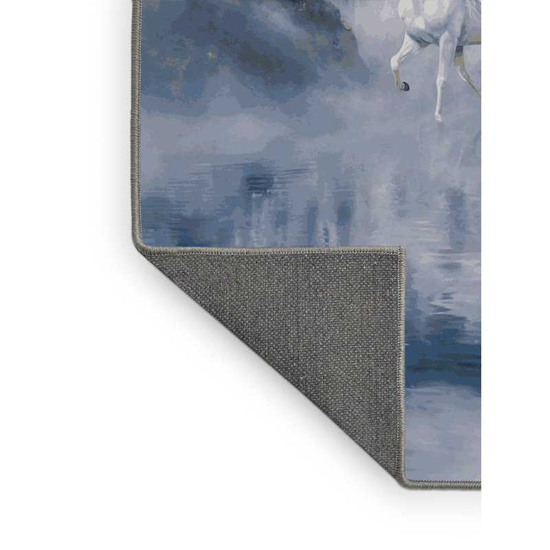 Tapis gris soyeux et moelleux, Tapis de couloir 2 pi x 5 pi