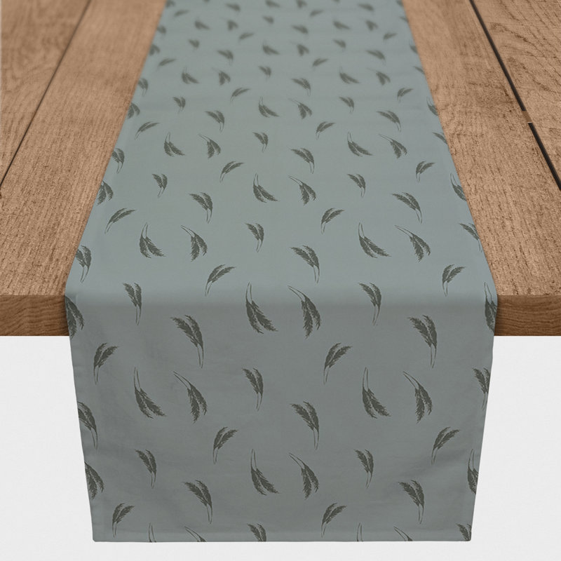 Chemin de table rectangulaire, 72 po x 16 po, Bleu / gris foncé