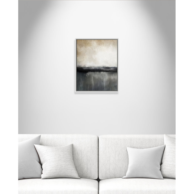 Sunset by Kimberly Allen, White Framed Canvas, 21.5" H x 17.5" W x 2" D