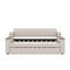 Luxueux lit de jour simple avec accoudoirs de rangement, lit gigogne escamotable et connectivité USB