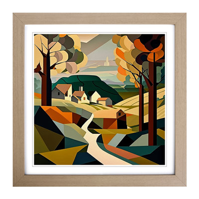 Landscape Cubism Framed Print