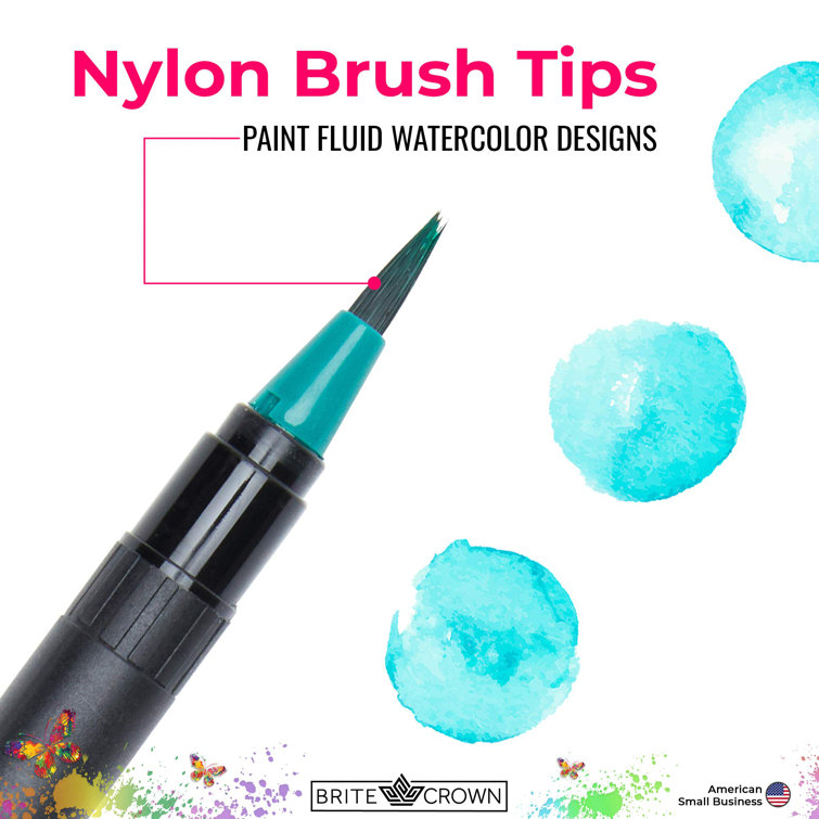 Colorya Brush Pens - 50 Real Nylon Tip Watercolor Pens by + 2