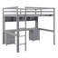 Lit mezzanine avec bureau, armoires, tiroirs et plateau de chevet, station de charge-46544692