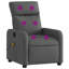 Fauteuil de massage inclinable gris foncé