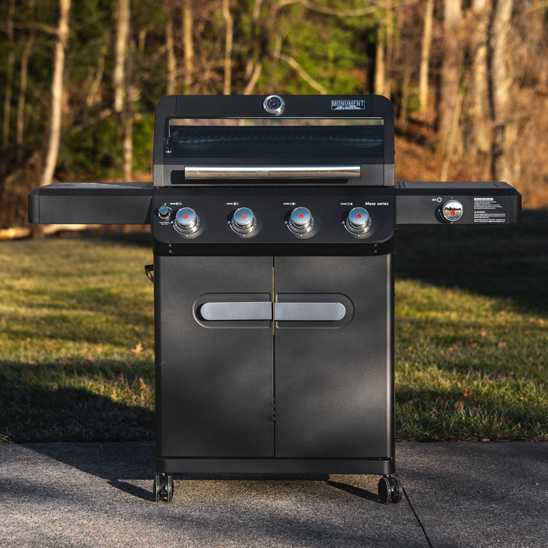 Barbecue au propane liquide à 4 brûleurs 52000 BTU avec boîte à fumée Mesa 425 Monument Grills