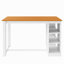 Ensemble de table de salle à manger à hauteur de comptoir en bois massif 60 po x l 30 po avec tablettes de rangement à 3 niveaux et chaises rembourrées pour 4, 5 pièces-405273616-405273618-405273617-405273628