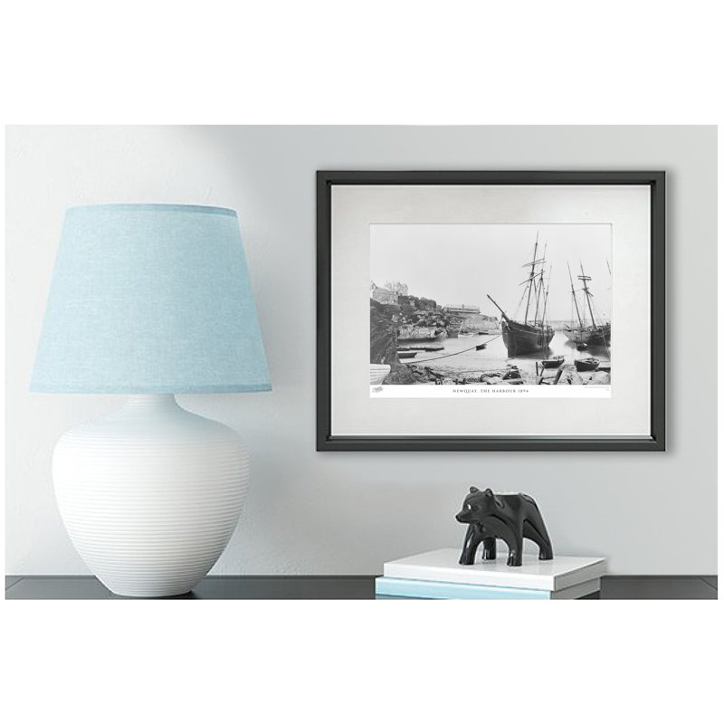 Newquay, The Harbour 1894 - Single Picture Frame Print, 40cm H x 50cm W x 2.3cm D