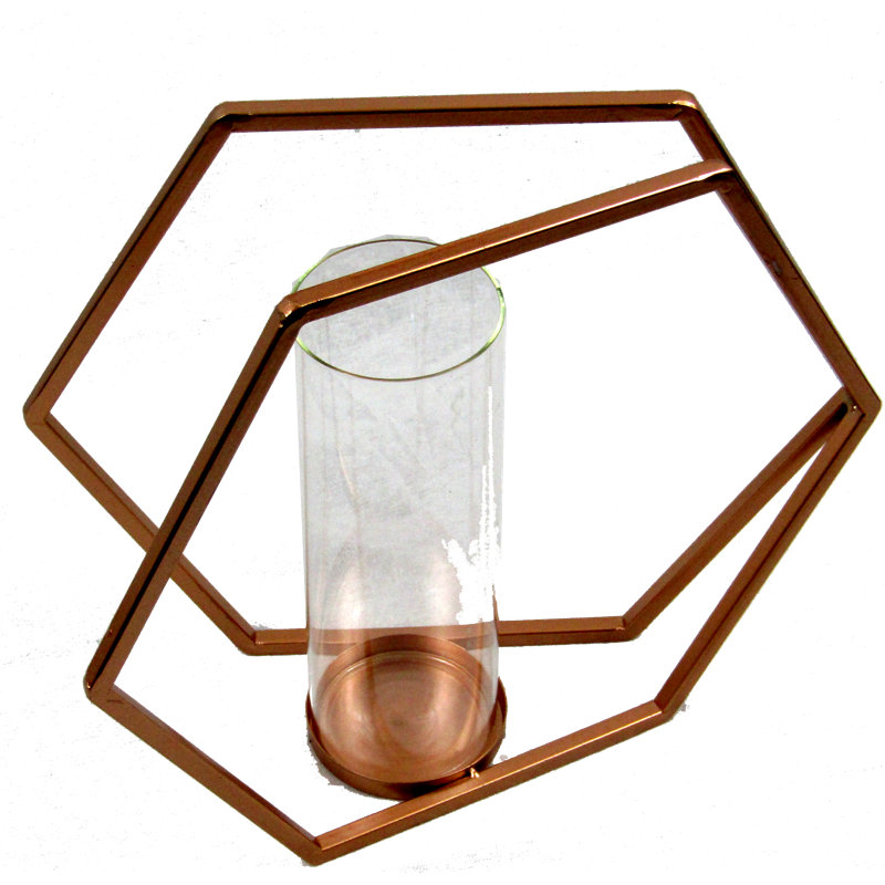 Double ouragan en métal hexagonal, H 6 po x l 6 po x P 5 po