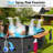 360°adjustable Dual Spray Waterfall Fountains With Lights