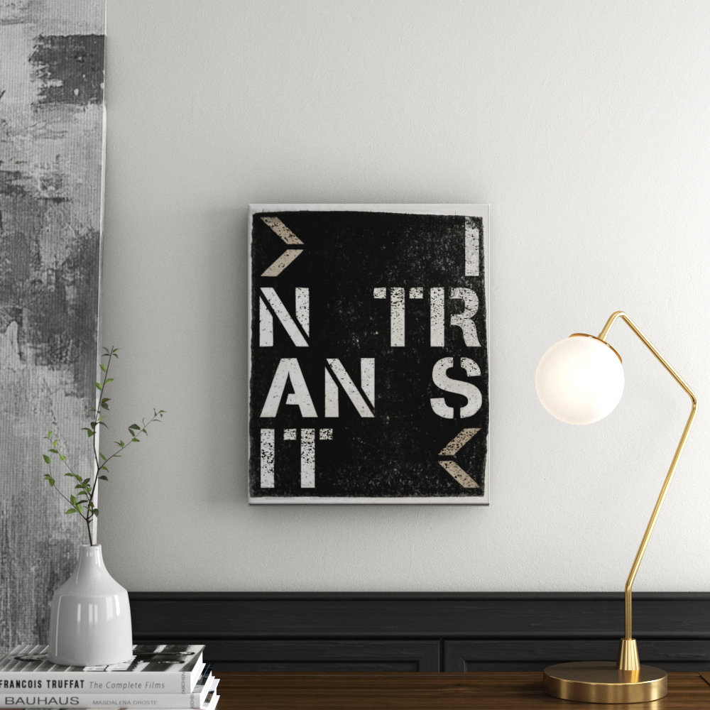 In Transit by Steve Leadbeater Typography on Canvas