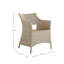 Fauteuil Bari - blanc et naturel-106592118