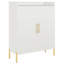 35.43 Inches White & Gold 6-Tier Entryway Shoe Storage Cabinet With Doors-694789201