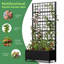 185cm H Metal Raised Garden Bed With Trellis Freestanding Garden Trellis Planter On Wheels Planter Box With Privacy Screen-132900749
