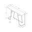 Table étroite moderne, table d'appoint, console moderne