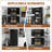Makeace 71" H x 31.5" W x 15.7" D Black Metal Garage Storage Cabinets with Drawer, Lockable Rolling Tool Cabinets with Pegboard, 2 Adjustable Shelves & 8 Hooks