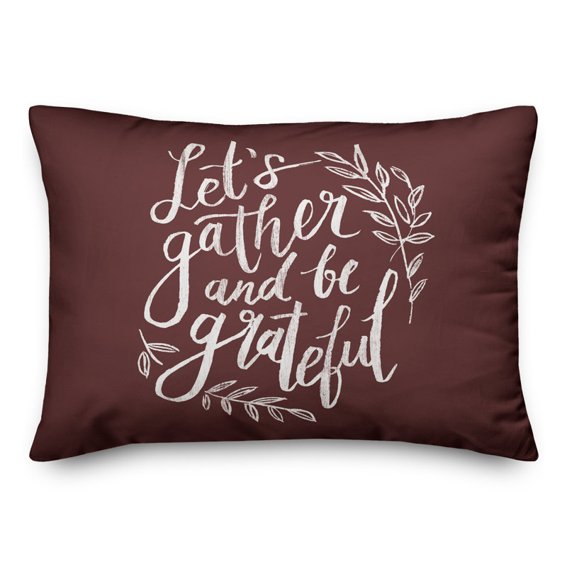 Outdoor Reversible Throw Pillow, H 18 po x l 25 po, Marron