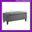 Banc de rangement rembourré en lin de 36,25 pouces avec dessus relevable, capitonnage à boutons et pieds en bois d'hévéa-467304014