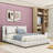 Upholstered Platform Bed with 2 Pillows-1671641070-1671641071