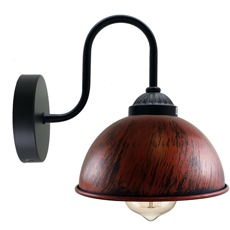 Brocton Armed Sconce, Rustic Red