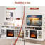 Crédence de rangement l 48 po avec foyer électrique Ripley-1252576638