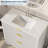 36" Modern Farmhouse Bathroom Vanity with Ceramic Sink, Freestanding Vanity Cabinet with 2 Drawers & 1 Flip-Down Drawer, Fluted Bathroom Storage Combo Set, White-125499280-125499283