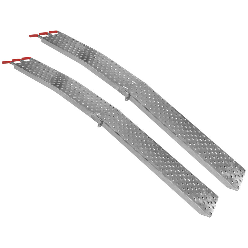 Loading Ramps - Set of Two 77-Inch Ramps for ATVs, Motorcycles, Mowers, Carts, and More - 2200lb Combined Capacity Car Ramp Set