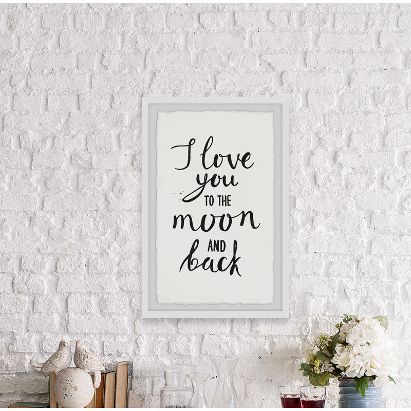 Love to the Moon and Back 1 Piece Single Picture Frame Wall Art, 45cm H x 38cm W x 3.81cm D
