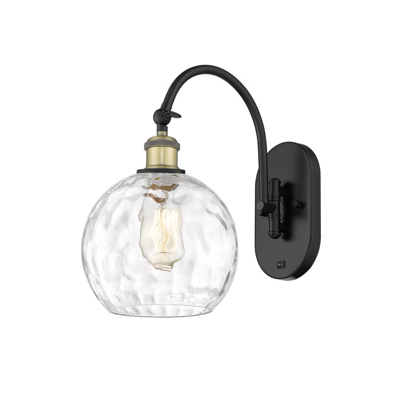 Bras pivotant en acier Ambrosane, H 13,75 po x l 8 po x P 14 po, DEL, Laiton antique noir