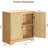 Sideboard Buffet Cabinet with 2 Rattan Doors, Storage Cabinet