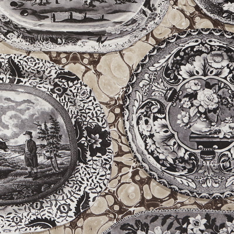 Papier peint Schumacher x Johnson Hartig Plates & Platters, Neutre
