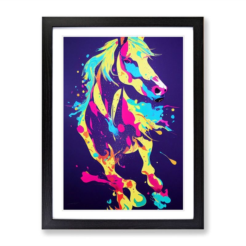 Horse No.1 - Framed Print, Black, 64cm H x 46cm W x 2cm D